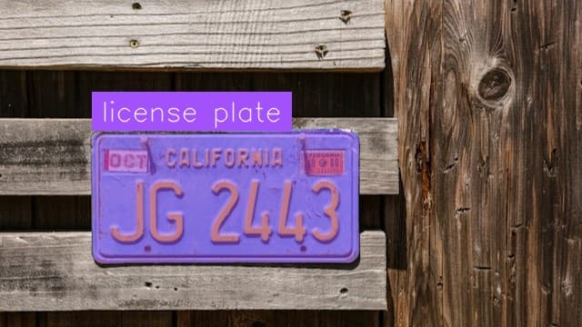 Preview image for License Plate Recognition template
